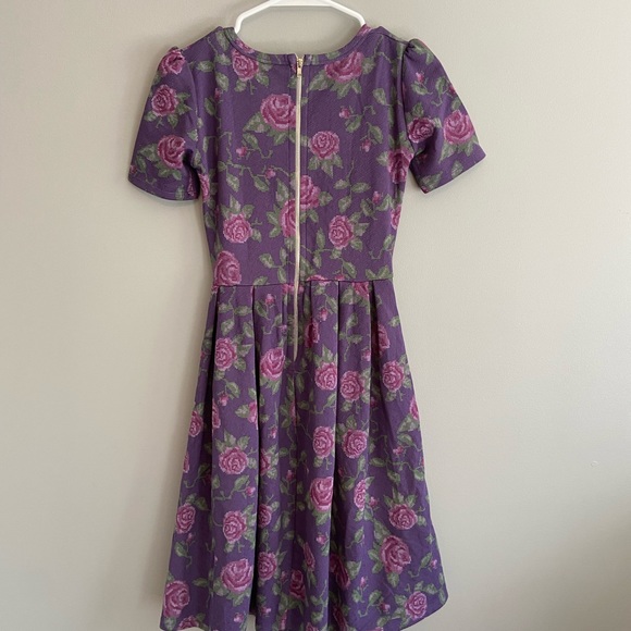 Dark Purple Floral Dress - Picture 2 of 4
